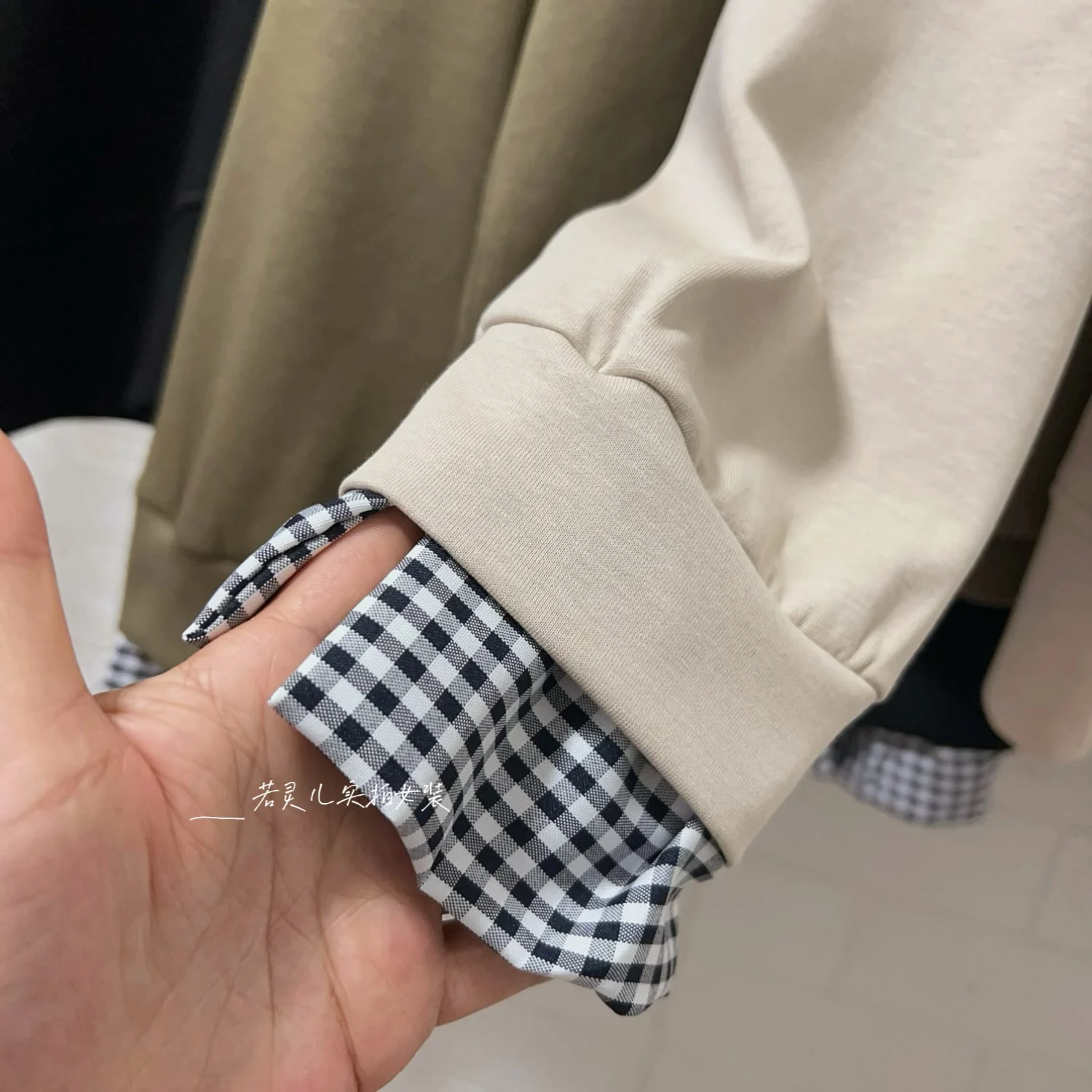 أزياء المرأة فضفاضة تي شيرت كم طويل جولة الرقبة بالإضافة إلى حجم سليم صالح الأعلى