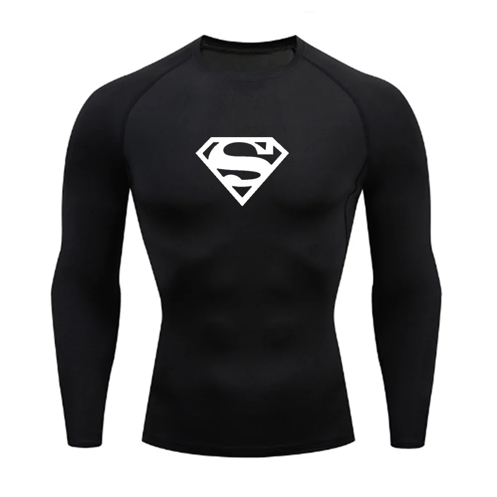 Men\'s training clothes sun protection sports T-shirts long sleeved tight fitting clothes running quick drying breathable cycling