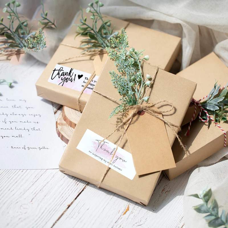 120 pièces merci pour votre commande, étiquettes autocollantes pour scellage d\'enveloppe pour petite entreprise, autocollant de décoration de paquet