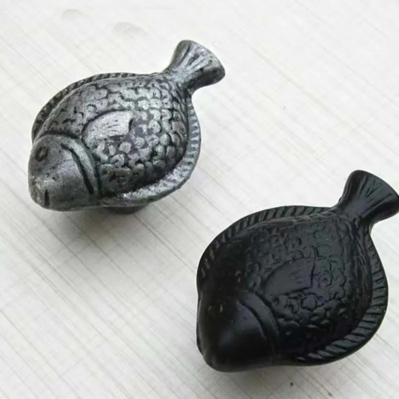 creative cartoon kids knobs antique silver fish knobs children room drawer shoe cabinet dresser cupboard door handles pulls knob