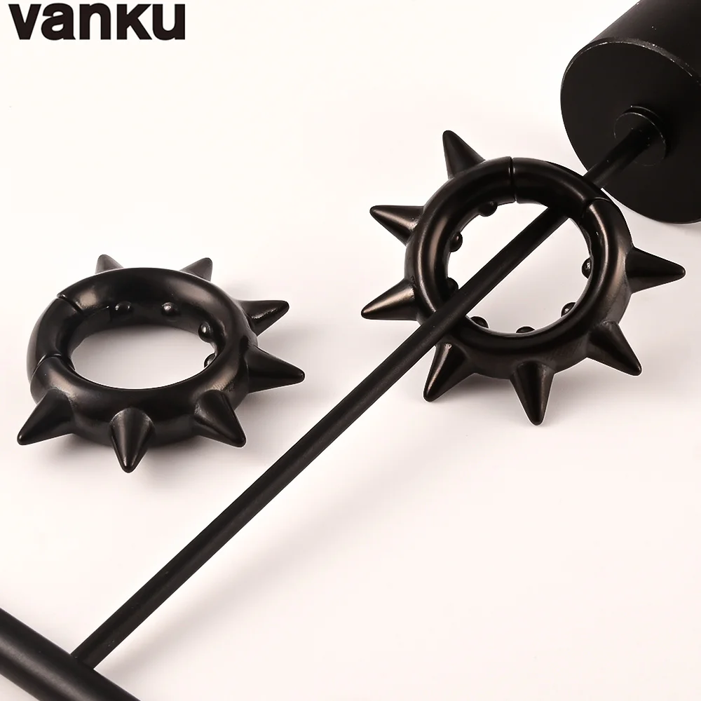 Vanku 2PC Simple Fashion Arrow Pendant Stainless Steel Plugs Ear Weight Gauges Tunnels Piercing Expander Stretchers Body Jewelry