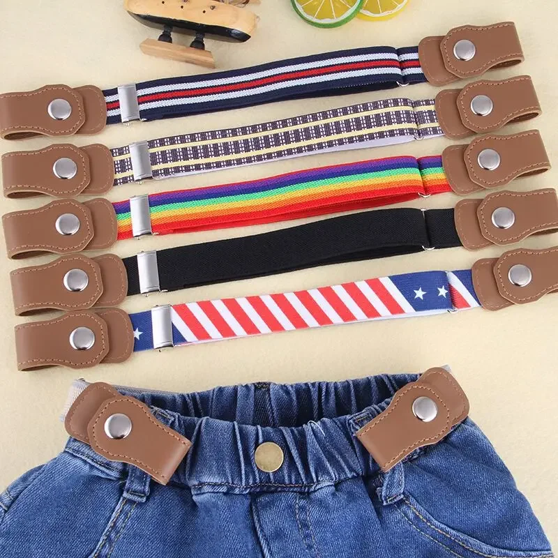 Buckle-Free Adjustable Elastic Stretch Belt Invisible Belt Casual Jean Pant Dress No Hassle Waist Belt for children