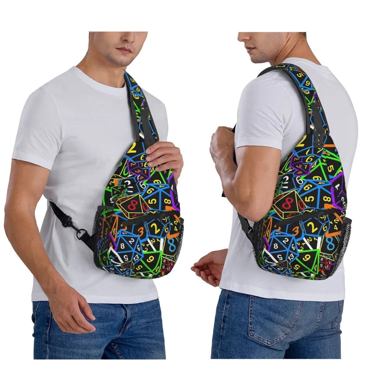

D&D (Dungeons And Dragons) - This Is How I Roll Chest Bag Men Sling Crossbody Backpack Chest Bag Traveling Daypack Shoulder Bag