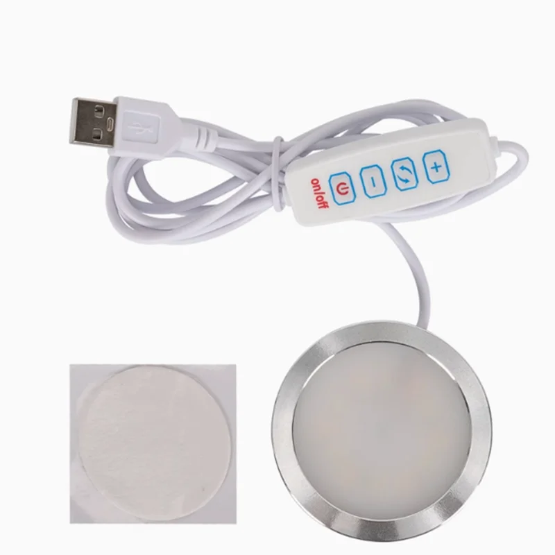 Zestaw lamp LED do samodzielnego montażu Ultra cienka lampa szafkowa z kablem ściemniacza 1,5 m Regulowany zestaw oświetlenia Białe / zimne / ciepłe światło Część światła LED