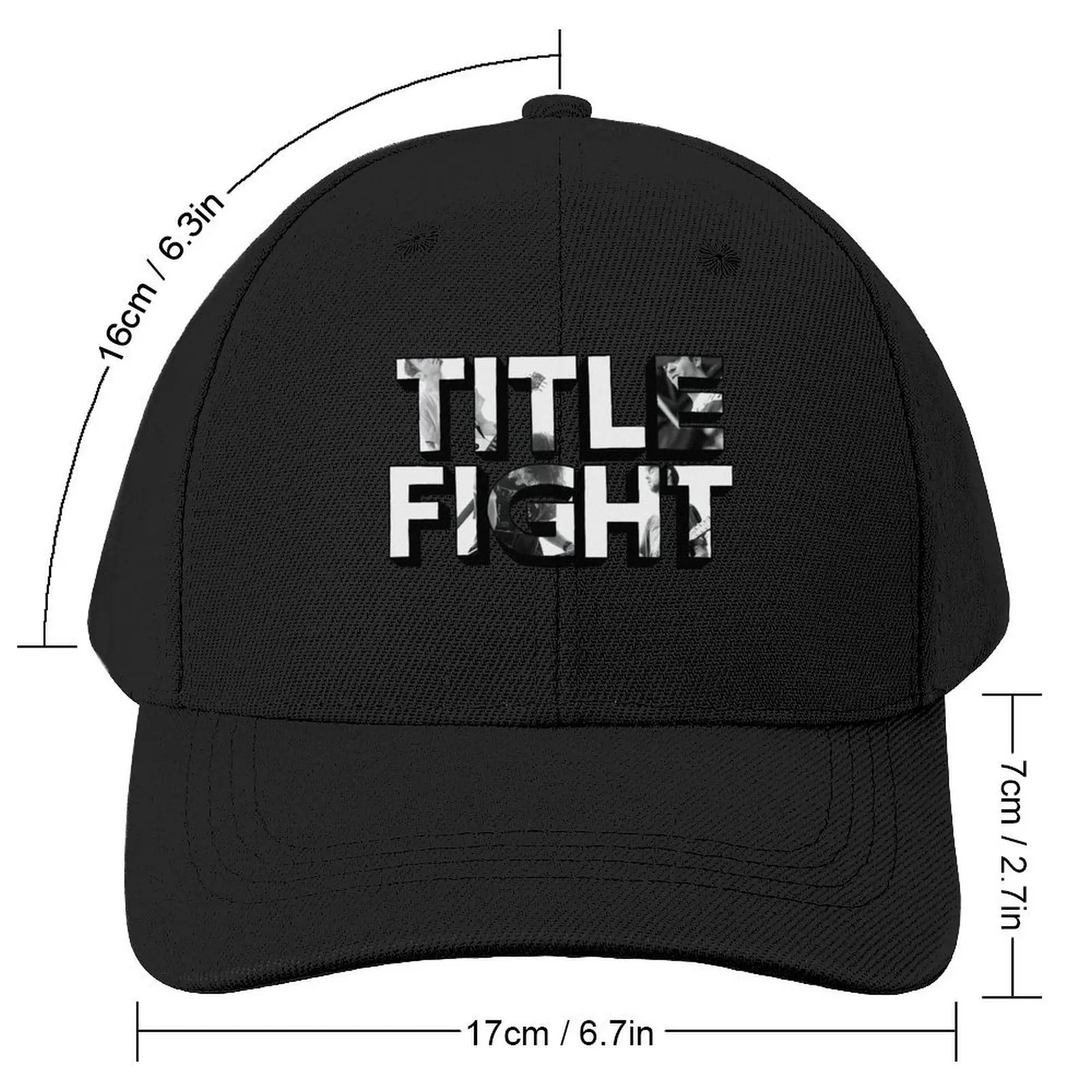 Title Fight Black And White Baseball Cap Luxury Hat hard hat Golf Wear Female Men's