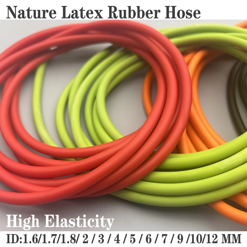 

1M/3M Nature Latex Rubber Hoses 1.6 2 3 4 5 6 7 9 10 12 14 17mm High Resilient Elastic Surgical Medical Tube Slingshot Catapult