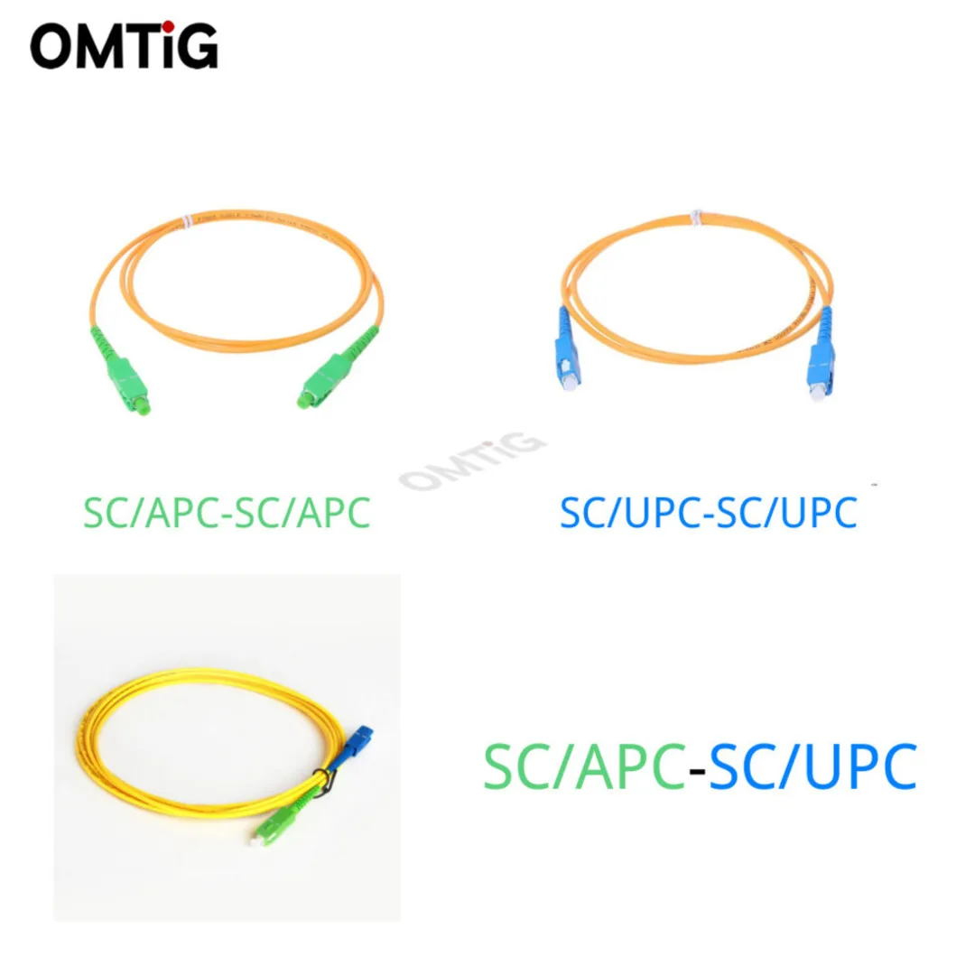 

1m 50PCS Telecom Fiber Patch Cable SC/APC and SC/UPC Connectors SM G652D 3.0MM SX Core Yellow LSZH Sheath