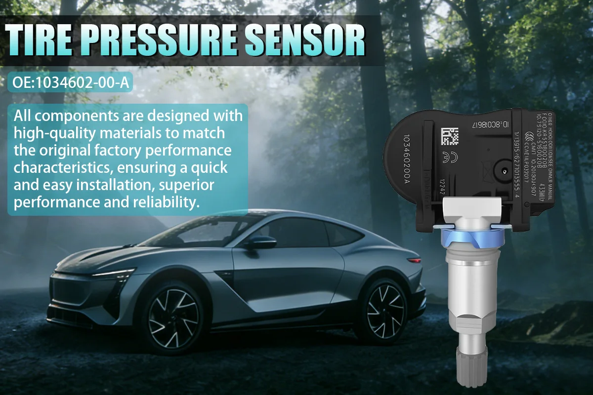 Reifendrucksensor-Monitor TPMS-Sensor für Tesla Model S 2014-2023 Kompatibel mit 1034602-00-A 103460200A S180052068 433MHZ – Detail 1