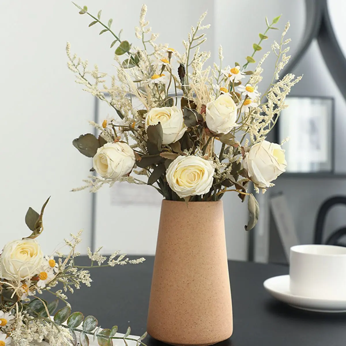 

1pc ArtificialFlower Silk Retro Rose Wedding bridalbouquet Christmas Home Vase Outdoor Garden bonsai Festival party Diy Gift box