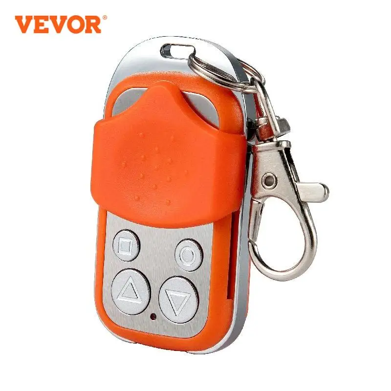 VEVOR Door Remote Control 4Button Garage Gate Door Opener Duplicator Clone Cloning Code Car Key Orange/Black Wireless Waterproof