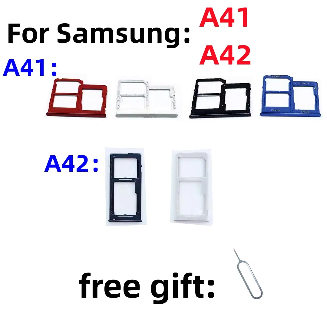 

SIM Card SD Card Tray chip slot drawer card Holder For Samsung Galaxy A41 A42 SM-A415F A426B A4260 A426DS drawer chip card tray