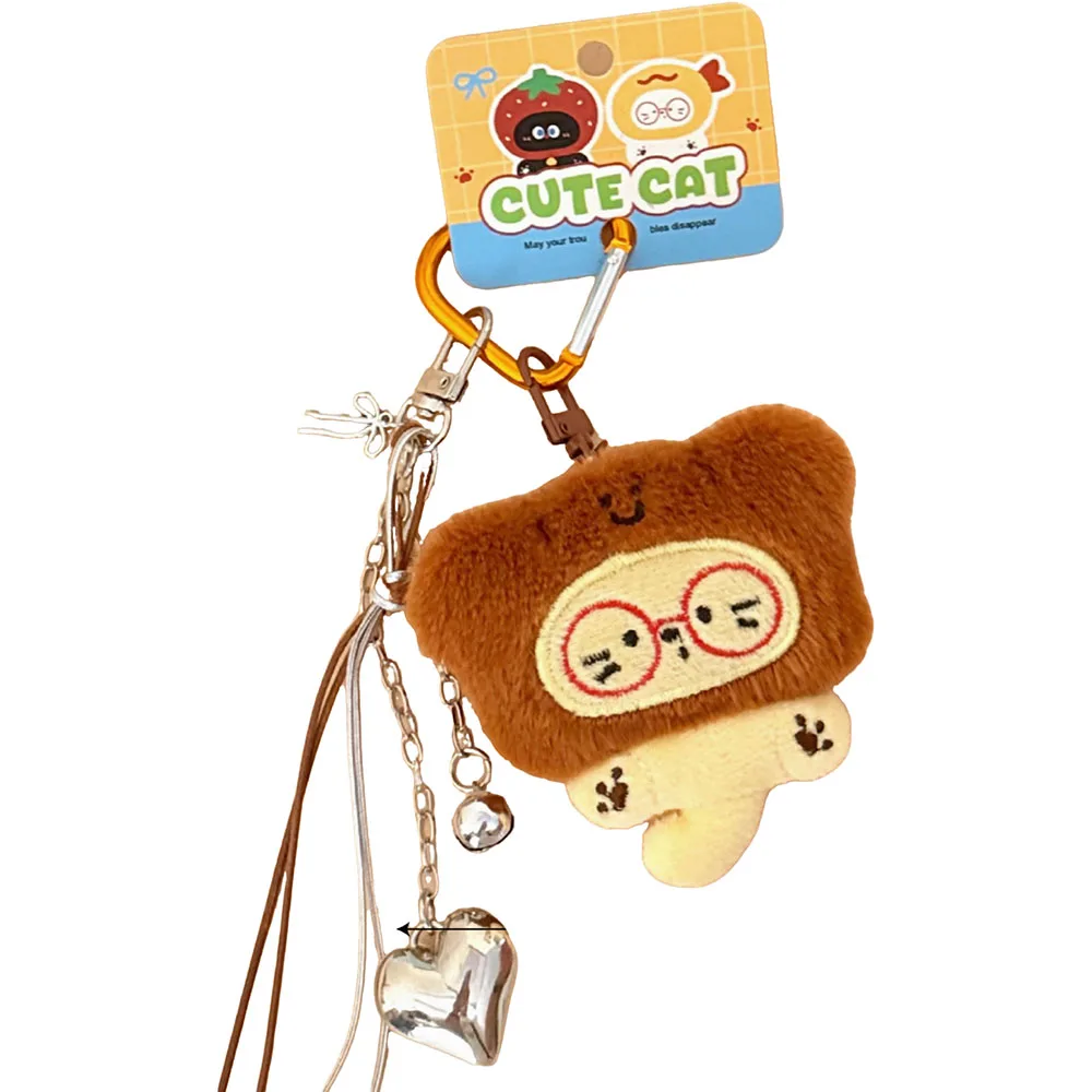 

Милый плюшевый кукла-кошка, подвеска для девочек, рюкзак, универсальный кулон, брелок для пары, маленький кулон