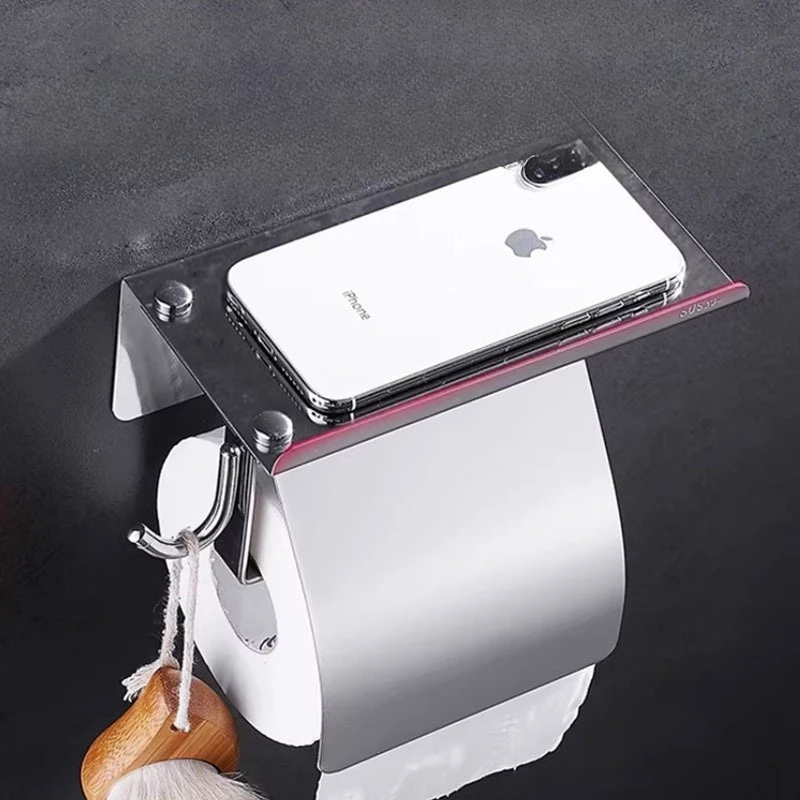 

Держатель для бумажных полотенец, полка для ванной комнаты, держатель для туалетной бумаги из нержавеющей стали, настенный держатель для рулонов туалетной бумаги для кухни
