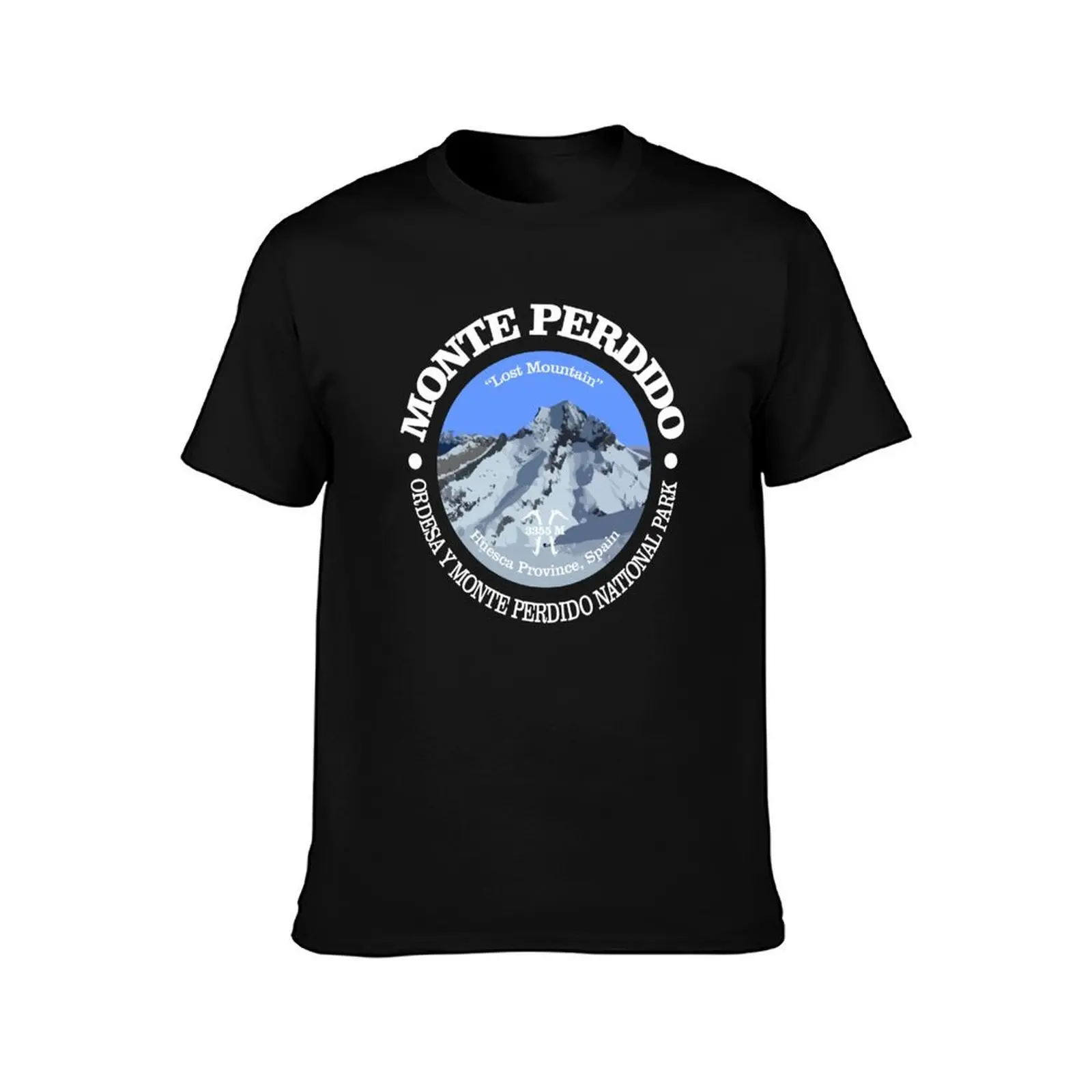 Monte Perdido (P) T-Shirt Summer Casual Cotton Tee Oversized Streetwear Tops Vintage Graphic Print Loose Fit Short Sleeve