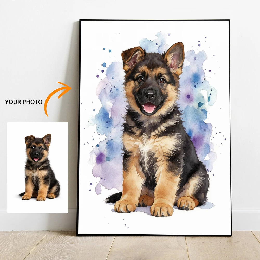 Customized Pet Portraits for Cats and Dogs (unframed)—perfect As Pet Keepsake,Housewarming Gift,or Piece of Wall Art Decoration