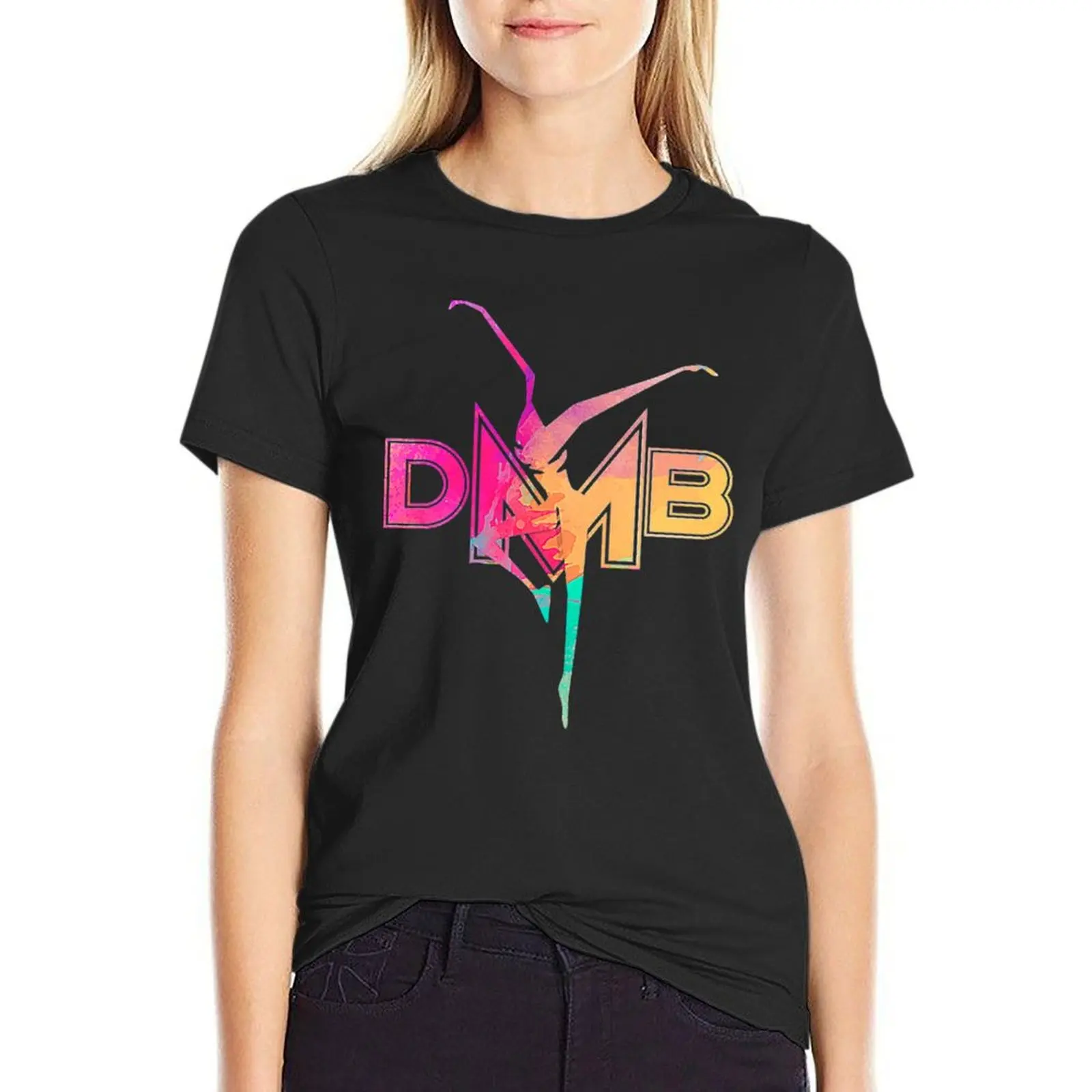 

Dave Matthews Band Colorfull Logo DMB T-Shirt summer tops vintage white t-shirts for Women