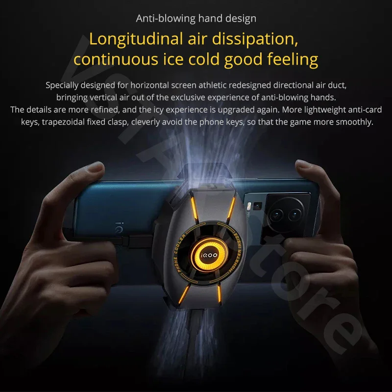 iQOO Cooler 2 Pro Cooling Fan iRA2335 Halo Light Gaming Phones Cooling Fan Smart FunCooler For Android iOS VIVO REDMAGIC