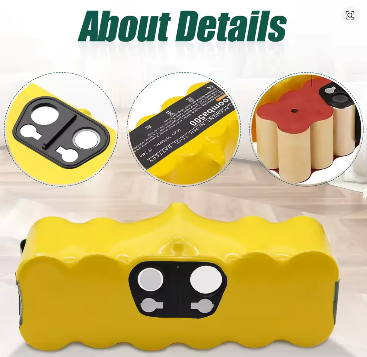 

12800mAh 14.4V Vacuum Cleaner Battery for iRobot Roomba 500 600 700 800 785 530 560 650 630 14.4 V Replacement Batteries