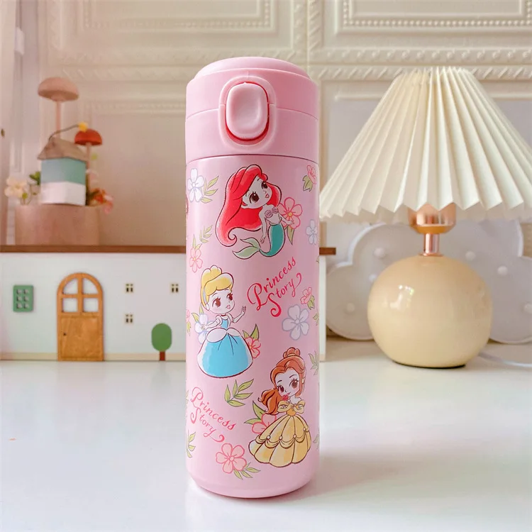 Disney Stitch Thermos Cup Cute Student Stainless Steel 420ML Water Cup Winnie The Pooh Cute Kettle Portable Water Cup Party Gift