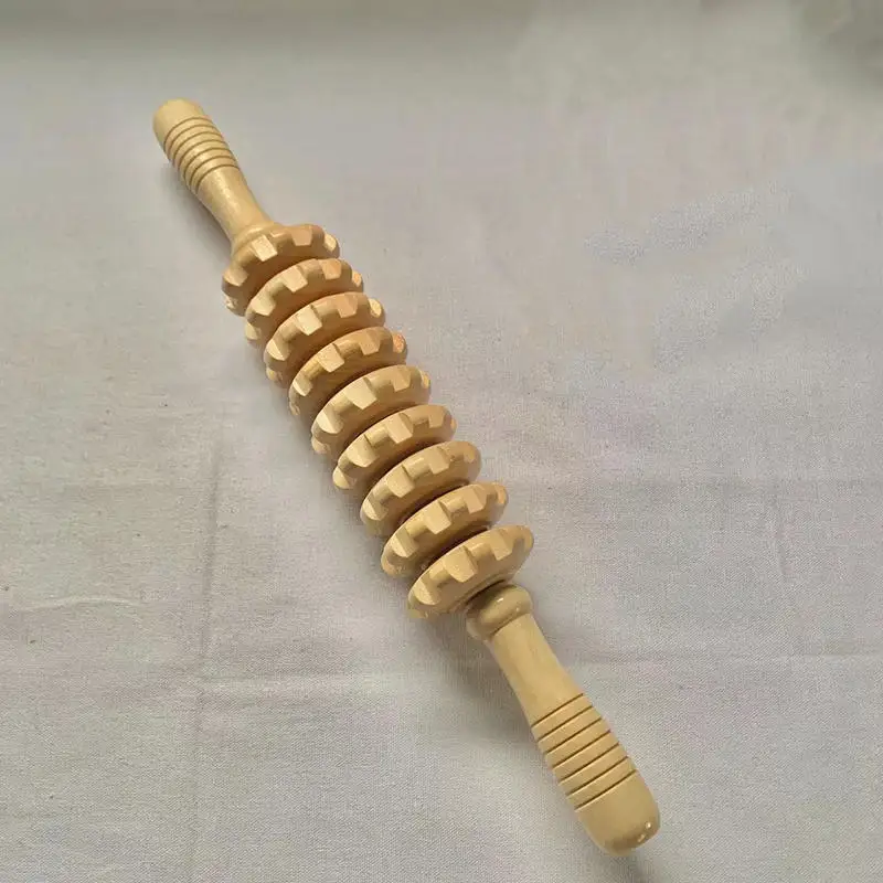 

Wooden Therapy Massager Roller Trigger Point Massager Stick for Fascia Cellulite Muscle & Abdomen Body Muscle Belly Relief Tool