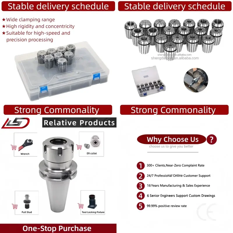 2026 CE Ranking 0.008mm 11PCS/18PCS Clamping Range 3-20mm ER32 Collet Set for Motorized Spindle