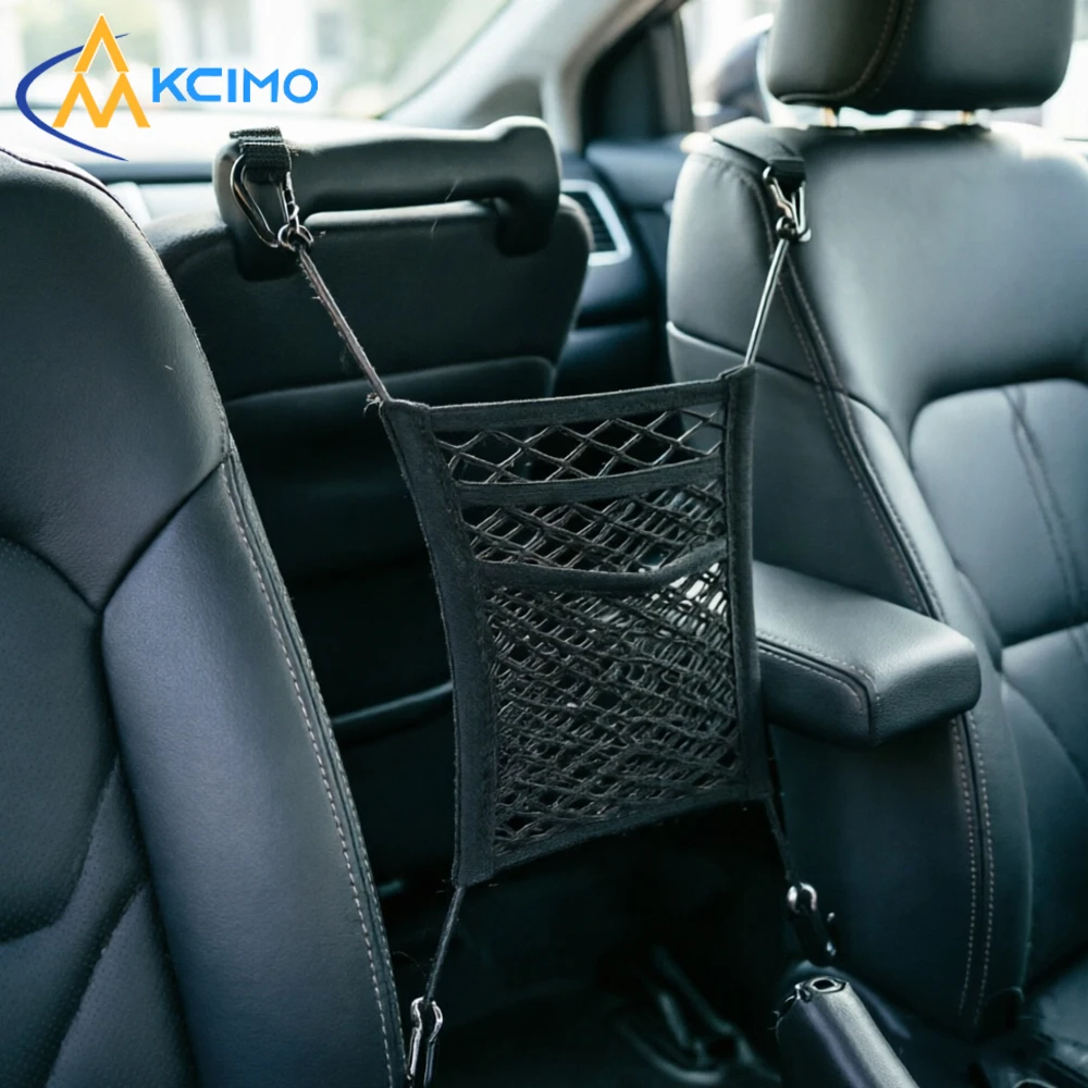 Car Seat Gap Filler Storage Net Bag Anti-Drop Pocket Organizer Auto Interior Accessories Universal Parts Elastic Mesh Organizer