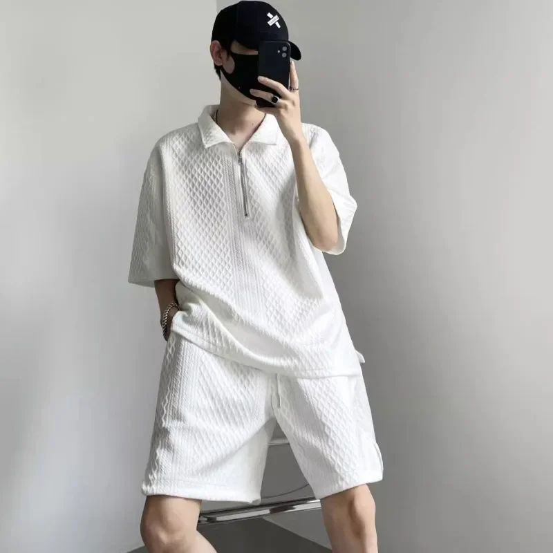 Shorts Casual Suit Loose Half Sleeve Lapel Advanced Sense of Texture Two-piece Set Texture High-end Fashion Summer Short Sleeve