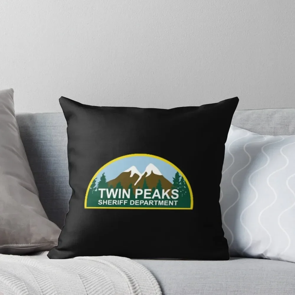 

Twin Peaks Sheriff Department Mountain And Forest Color Pocket Logo Throw Pillow Decorative Cover For Living Room Pillow