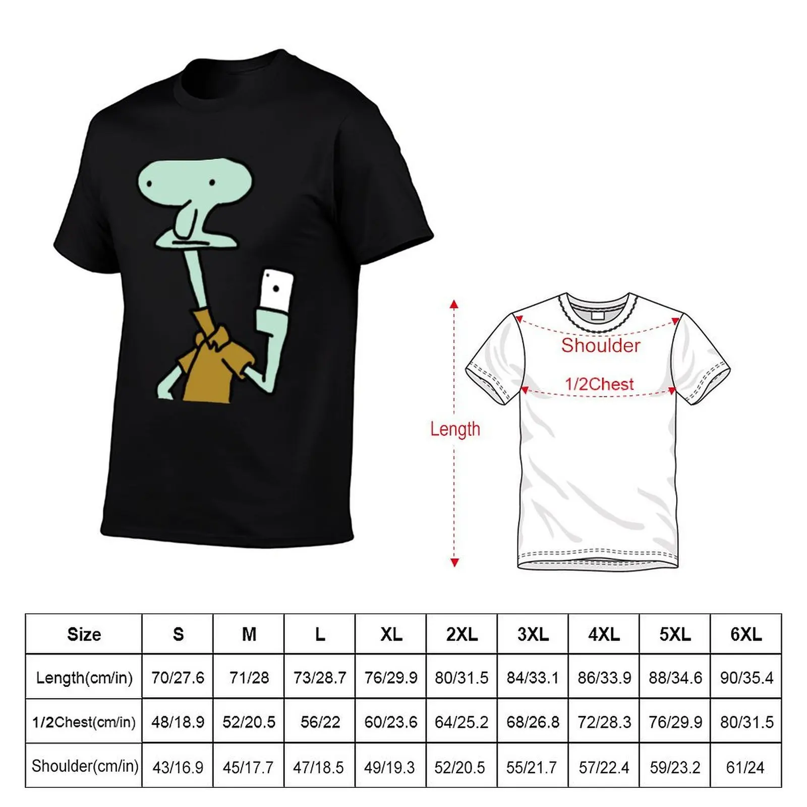 Poorly-Drawn Widward T-Shirt Casual Basic Street Style T-Shirt