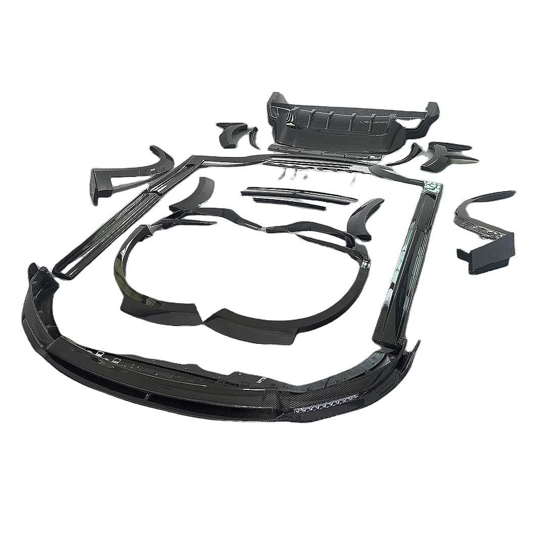 Applicable to For Maserati Levant Car Front Bumper Diffuser Lip Type Trunk Fender Dry Carbon Fiber M-style Body Kit
