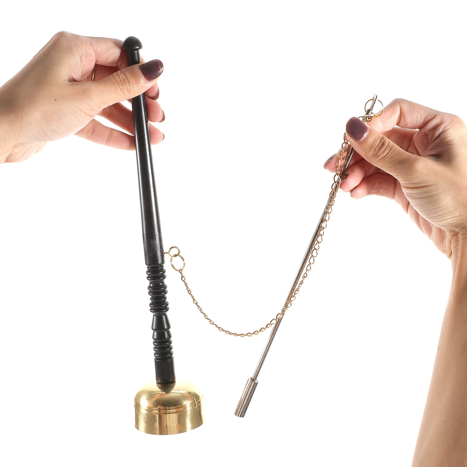 

Singing Chime Instrument Traditional Chinese Gong Wood Temple Yin Qing Decorative Copper Buddhism Musical Durable