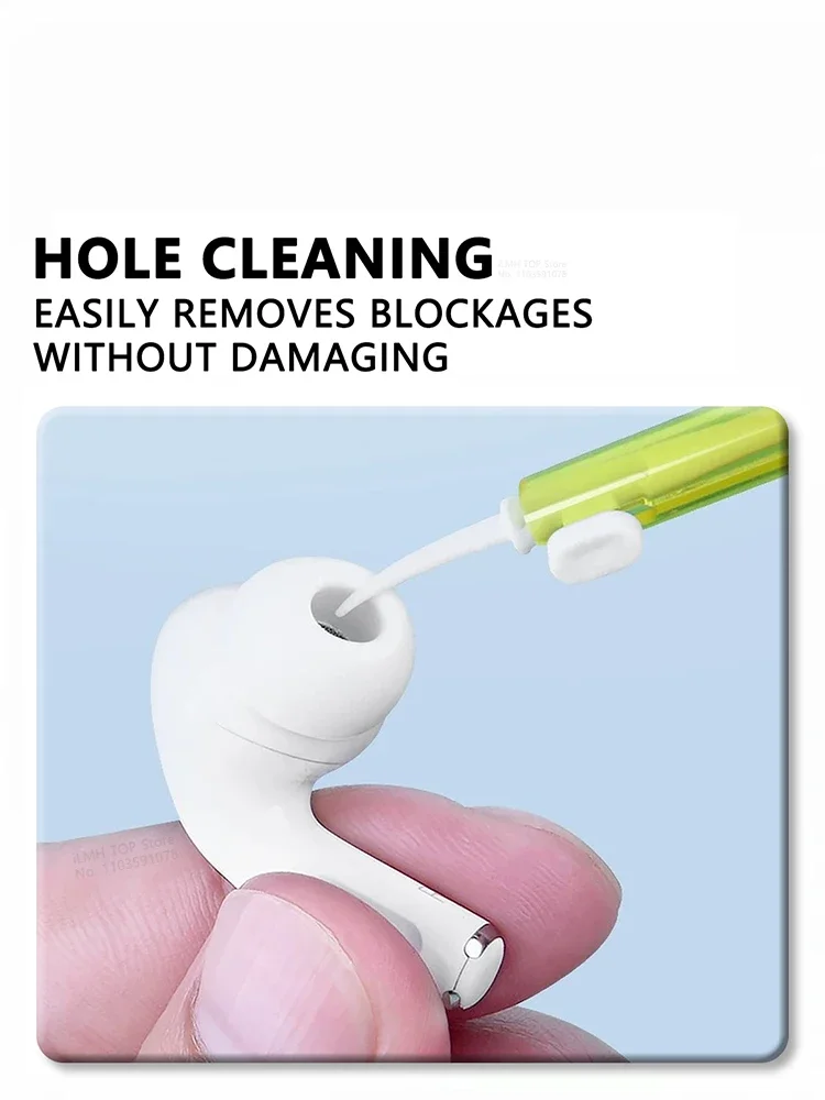 Aoifn Phone Cleaning Kit, 1-10 Pcs Nylon Brush with Hook Tip, Charging Port Speaker Cleaner, for iPhone Samsung AirPods Camera