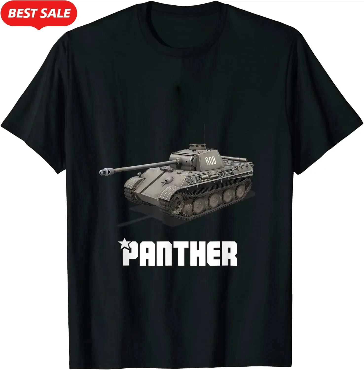 

Panzer V Panther Medium Tank Military T-Shirt. Summer Cotton Short Sleeve O-Neck Mens T Shirt New S-3XL