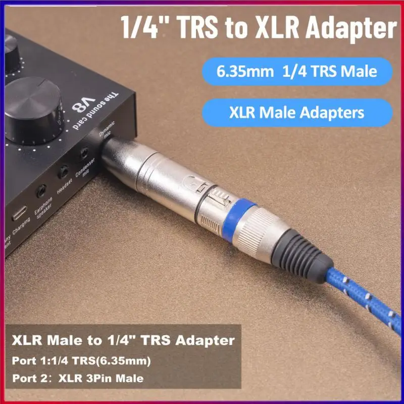 1pc 6.35mm To XLR Cable Balanced 1/4\