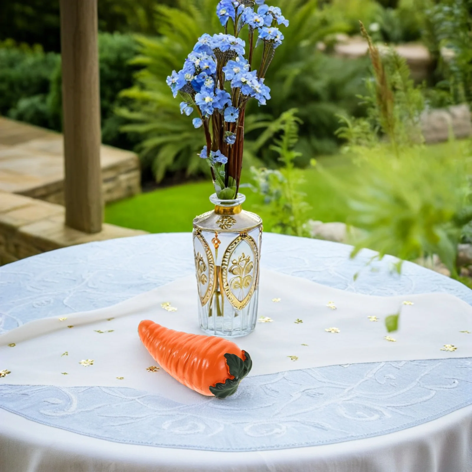 Weatherproof Resin Garden Key Box Carrot Shape Outdoor Hidden Key Hider Secure Yard Porch Decorative Safe Hidden Lock Box