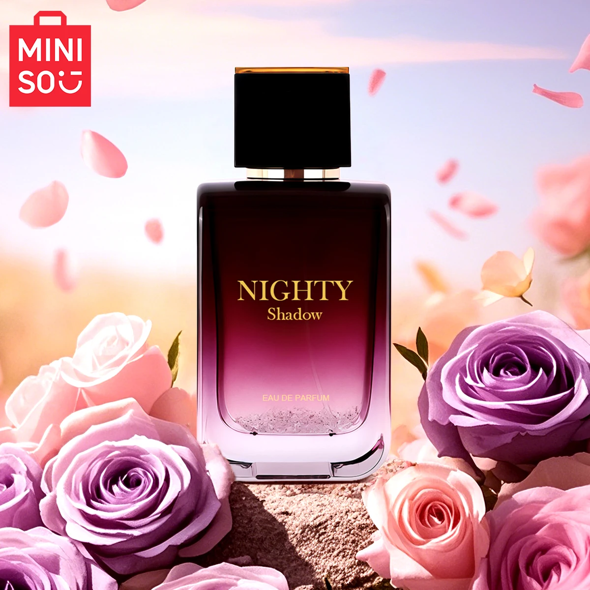 

MINISO NIGHTY SHADOW Women Perfume Original Luxury Floral Eau De Parfum Designer Fragrance For Woman Body Spray 100ML