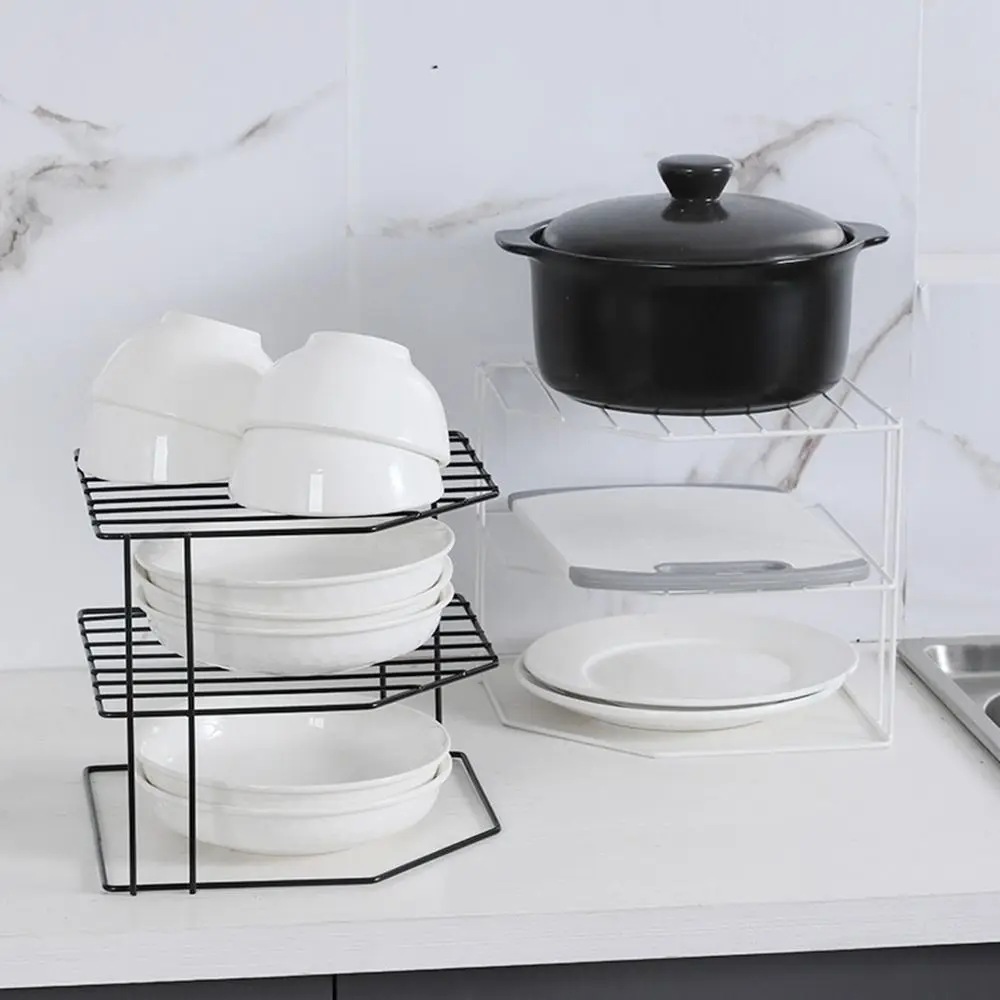 Black/White Seasoning Corner Shelving Portable Non Punching Iron Sink Storage Rack Removable Sundries Organizer Rack Kitchen