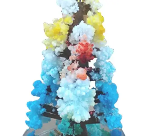 1 STKS 10x6 cm DIY Visuele Kleurrijke Magische Groeien Kerstbomen Magic Groeiende Papier Boom Japan Kinderen Speelgoed voor Kinderen Nieuwigheden