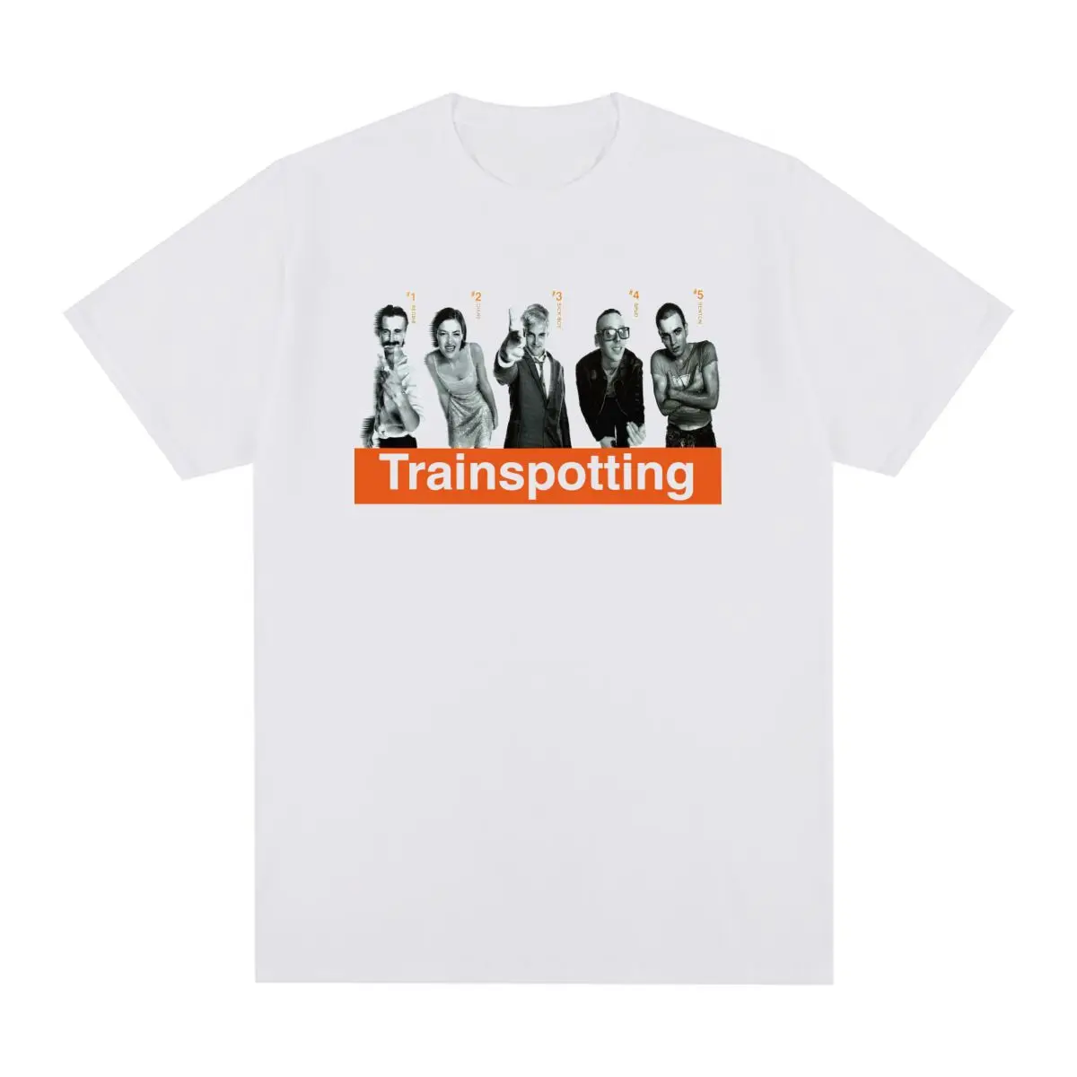 Trainspotting Vintage T-shirt Classic Collection Design British popular Cotton Men T shirt New Tee Tshirt Womens Tops