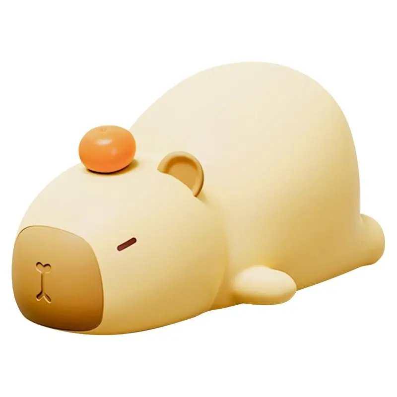 

Silicone Capybara Lamp Lying Capybara LED Squishy Animal Novelty Lamp 7-Color Dimmable Rechargeable Bedside Touch Lamp For Kids