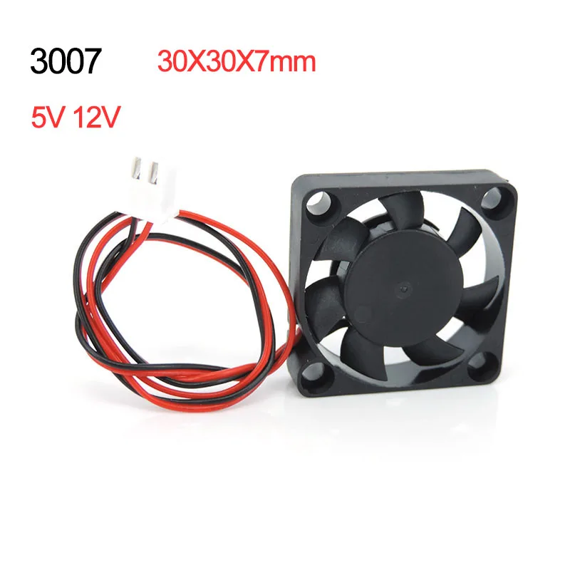 1/3pcs 3007 Brushless Fan DC 3.7V 5V 12V 24V Sleeve oil Bearing Small Power Supply Cooling 30X30X7mm Mini for 3D Printer A7