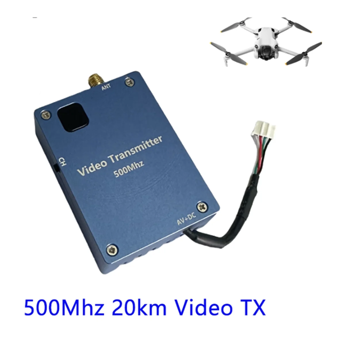 X64A_10-20km 500Mhz UAV/FPV Transmissor e Receptor de Vídeo Drones