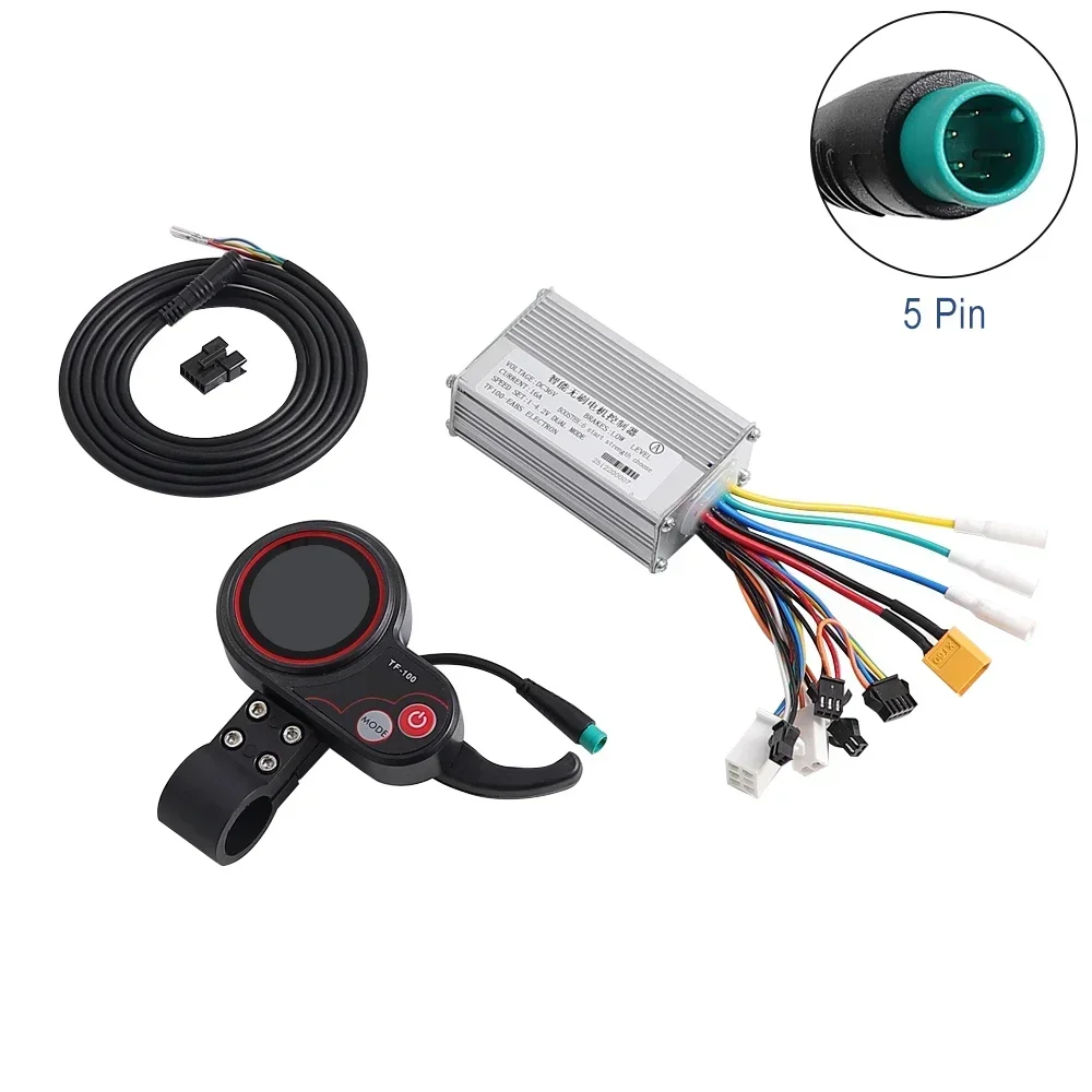 Tf100 painel controlador display 5pin 6pin para kugoo m4 scooter elétrico 36v 16a peças controlador de motor inteligente sem escova