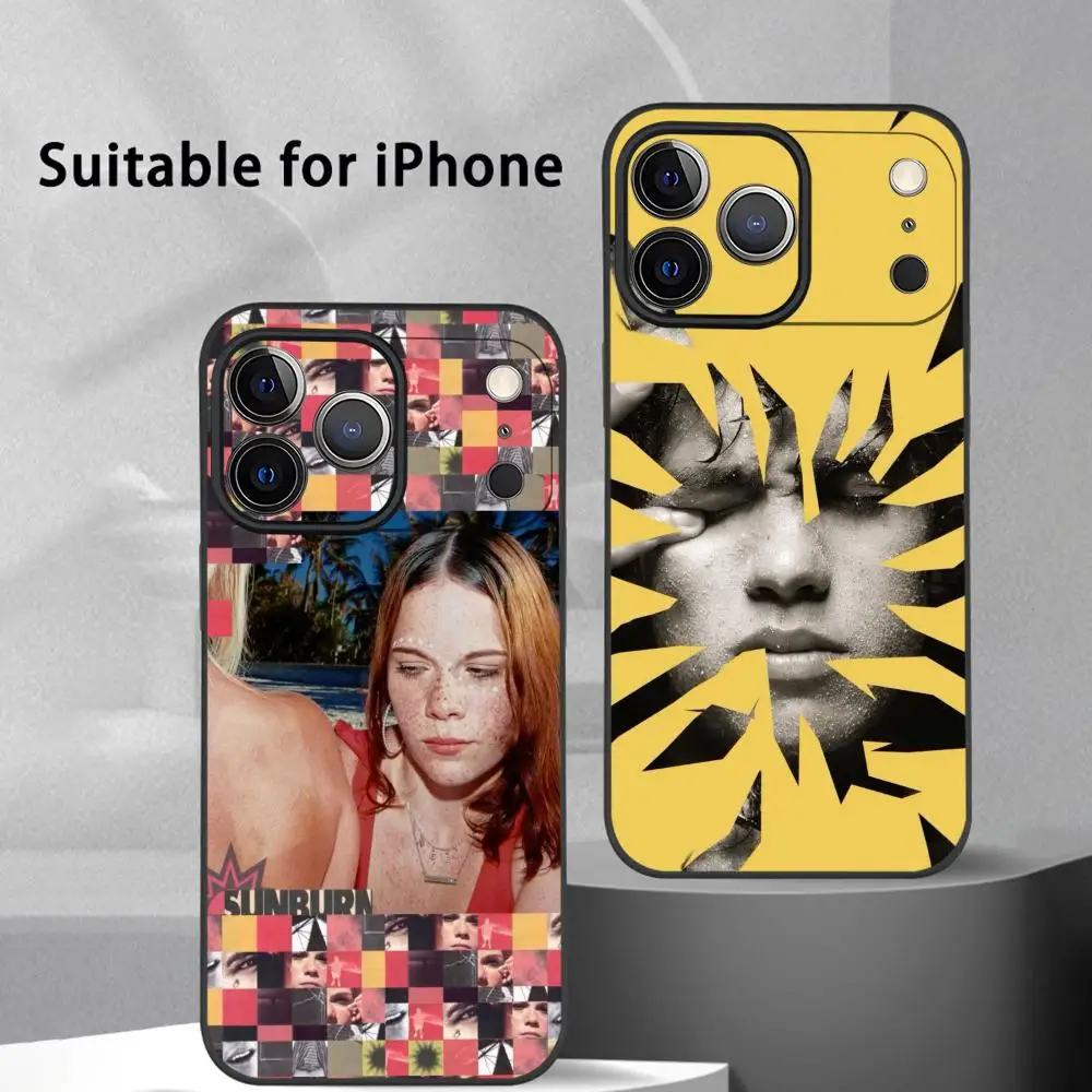 Funda para Teléfono D-Dominic Fike Rapper para iPhone 17 16 15 14 13 12 11 Pro Max Plus Mini, Negra Esmerilada, Carcasa Suave