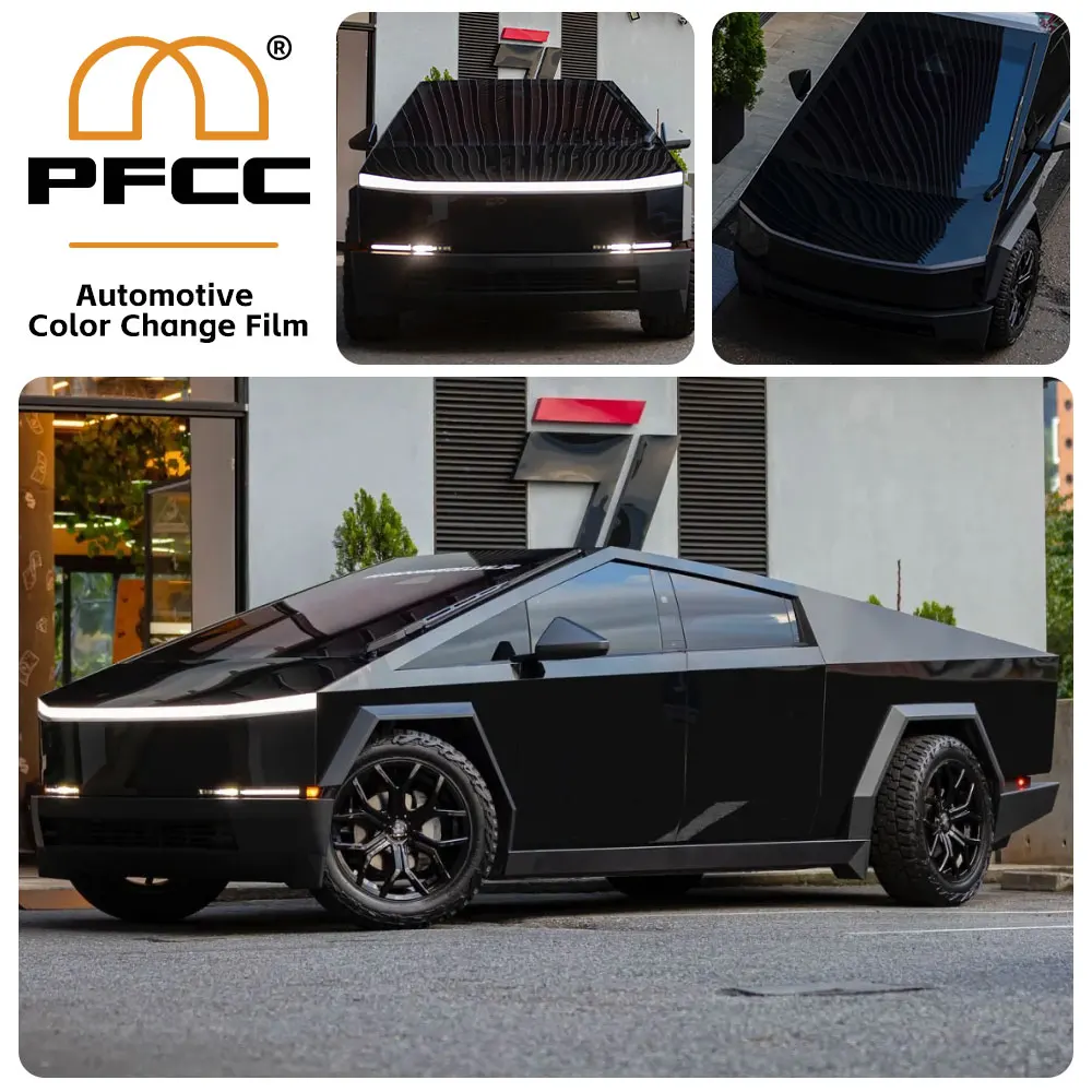 

Для Tesla Cybertruck 2024 2025 ПВХ автомобильная пленка, меняющая цвет, наклейка, виниловая пленка против царапин, автомобильная смена цвета кузова, автомобильные аксессуары