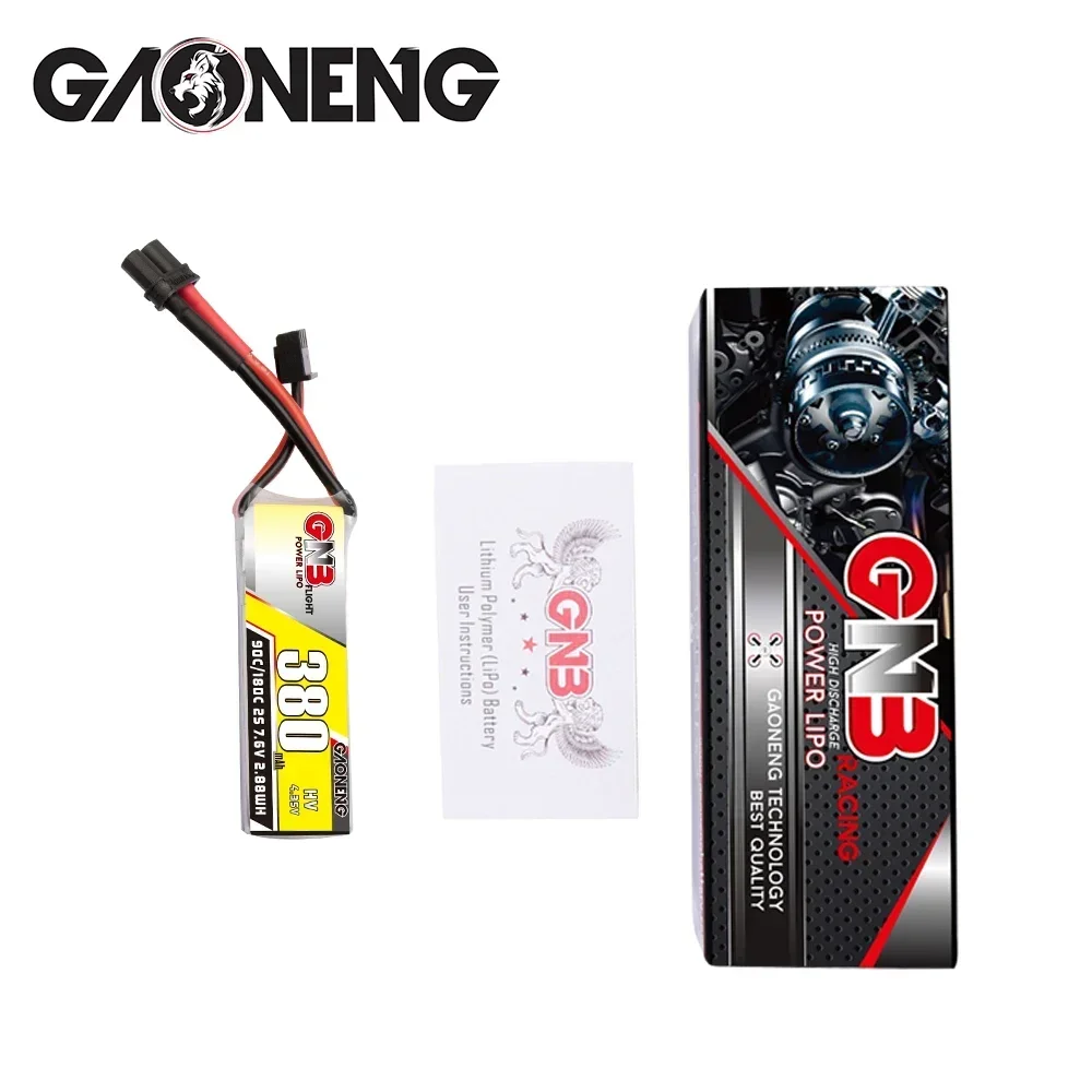 GAONENG Lipo 배터리, HV 380mAh 2S 3S 90C 180C XT30 BETAFPV 베타 75X 65X Whoop 드론 PH2.0 1:28 RC 자동차 드리프트 미니 Z 블레이드 MCPX BL