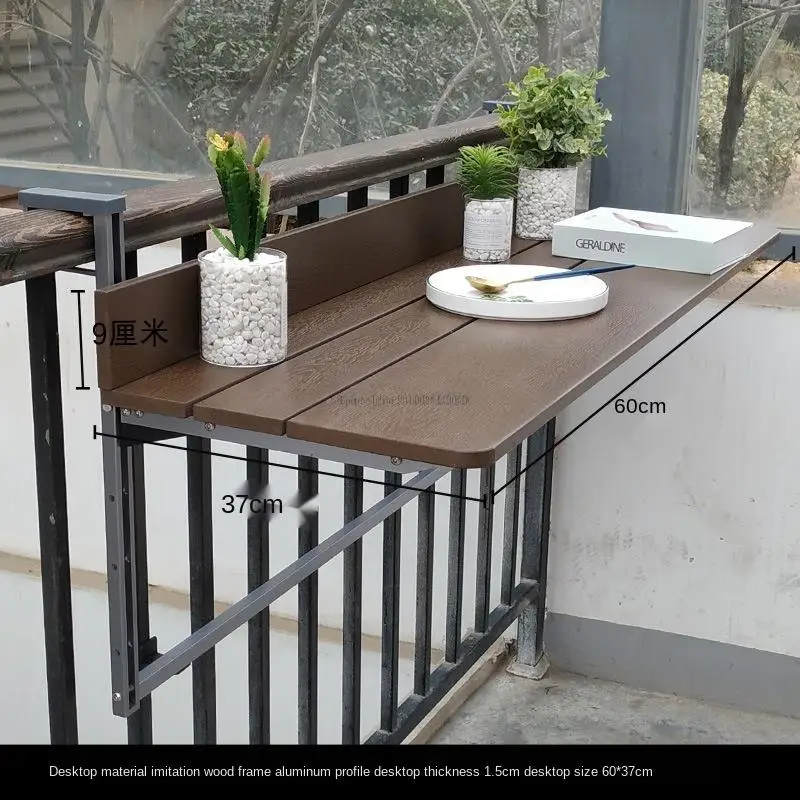 Modern Balcony Railing Hanging Table Creative Hanging Computer Table Home Bar Counter Lifting Folding Desk