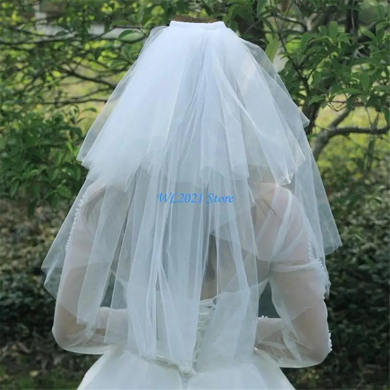 G5GC Cổ Điển Mạng Che Mặt Đám Cưới Vải Sheer Tóc Trang Trí Cho Cô Dâu Lễ Tạo Kiểu Tiệc Độc Thân
