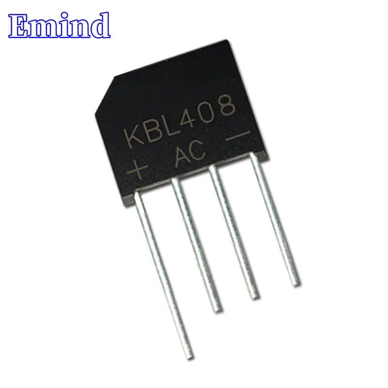 10Pcs KBL408 Bridge Rectifier 4A/800V KBL408G Bridge Stack Cutable Foot KBL Footprint Flat Bridge