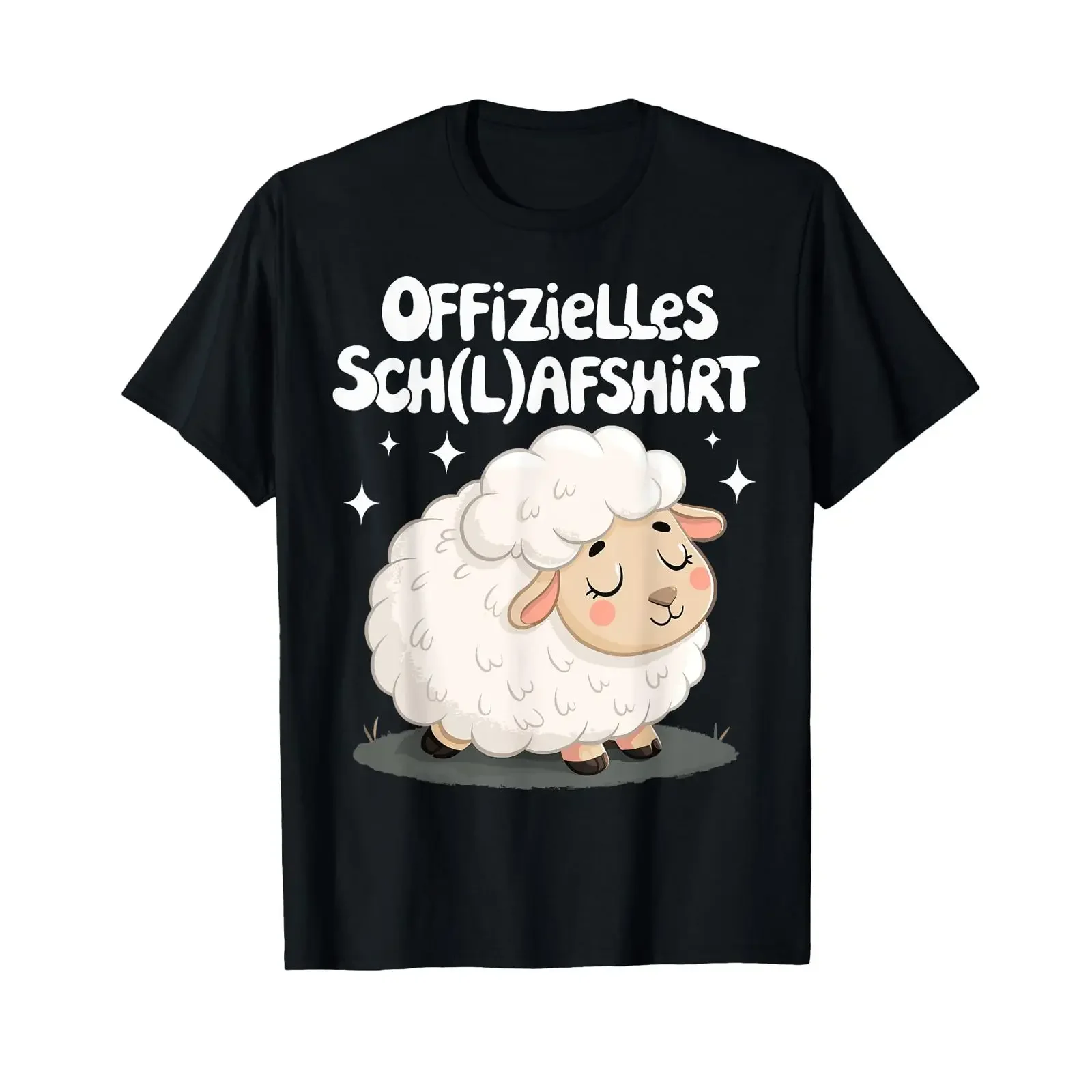 Offizielles Sheep Sleep T-Shirt, Pyjama, Nachthemd, Vintage-Stil, gewaschen, weich, atmungsaktiv, lässig, bequem, leicht dehnbar, Unisex
